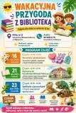 Plakat z programem zajęć w bibliotece