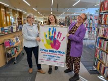 Trzy kobiety (Dyrektorka KBP - Magdalena Młynarczyk-Wezgraj, Wicedyrektorka KBP - Bogusława Kałużna 