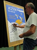 Język w akcji - Dzień I, spotkania z dr Hącią oraz prof. Bralczykem i M. Ogórkiem