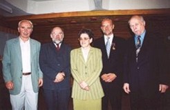 Od lewej: Władysław Michnal (Książnica Pomorska w Szczecinie), Tadeusz Matyjaszek (dyrektor Miejskie