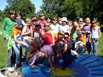 Czytelnicy koszalińskich bibliotek w Wiosce Końca Świata