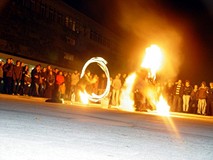 Ognie na zakończenie Nocy w bibliotece