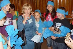 Kolorowi czytelnicy powiatu koszalińskiego w Koszalińskiej Bibliotece Publicznej