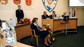 Wręczenie Honorowego Obywatelstwa Koszalina Pani Marii Hudymowej