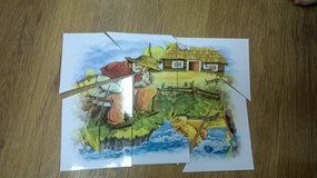 Puzzle - ilustracja do baśni „O rybaku i złotej rybce”