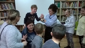 Zakończenie spotkania i zabaw w bibliotece