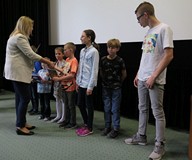 Beata Sawa-Jovanoska, Z-ca Dyrektora KBP wręcza nagrody