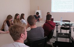 Uczestnicy warsztatów głośnego czytania