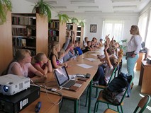 Uczestnicy warsztatów literackich w Rosnowie