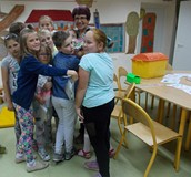 Podziękowanie za atrakcyjne zajęcia i pożegnanie p.Grażyny