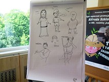 zdjęcie narysowanych postaci w rysowanym komiksie