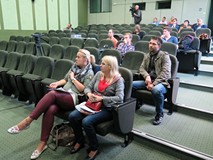 Uczestnicy konferencji prasowej na temat Koszalińskiego Grafiku Kultury
