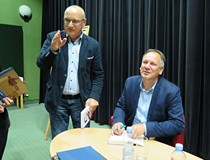 Dyrektor KBP - Andrzej Ziemiński oraz Cezary Łazarewicz