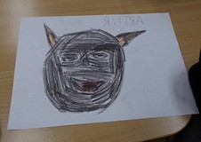 Rysunek głowy pieska