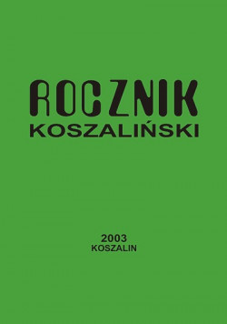 Okładka: Rocznik Koszaliński 2003, nr 31